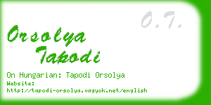 orsolya tapodi business card